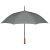 Paraplu met houten handvat grijs