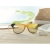 Bamboe zonnebril met all-over glas (UV400) geel