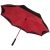 Yoon 23" binnenstebuiten gekeerde rechte paraplu met frisse kleuren rood/ zwart
