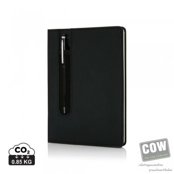 Afbeelding van relatiegeschenk:Standaard hardcover PU A5 notitieboek met stylus pen