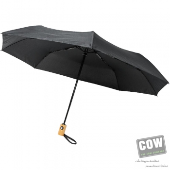 Afbeelding van relatiegeschenk:Bo 21” opvouwbare automatische gerecyclede PET paraplu