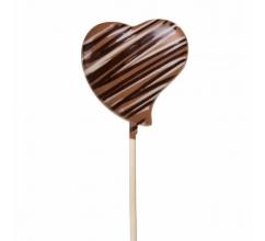 Chocolade lolly - Hart - Melkchocolade Chocolade lolly bedrukken