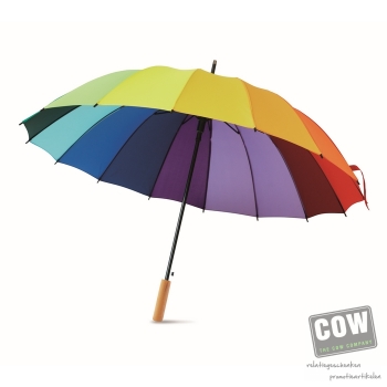 Afbeelding van relatiegeschenk:27 inch regenboogparaplu