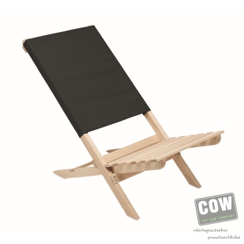 Afbeelding van relatiegeschenk:Opvouwbare houten strandstoel
